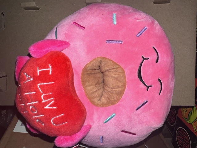 Russ Make Someone Happy 9" I Luv You A Hole Lot Donut Stuffed Plush Butt