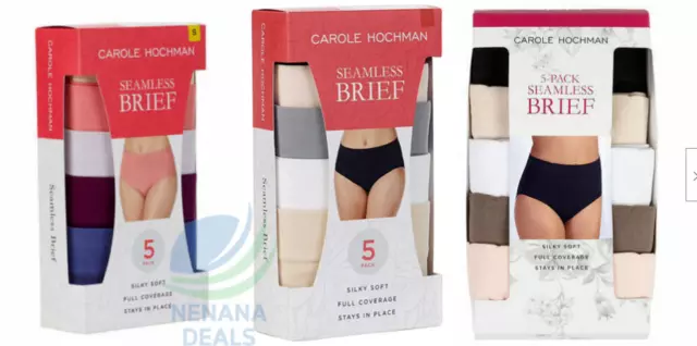 CAROLE HOCHMAN WOMENS Seamless Brief Soft Full Coverage Multicolor