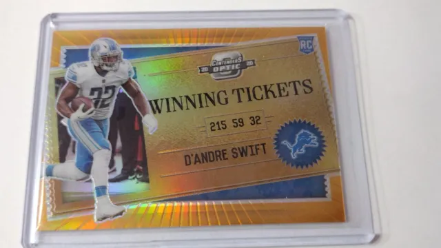 2020 Contenders Optic D’Andre Swift Winning Tickets SP #/50 RC Lions Eagles