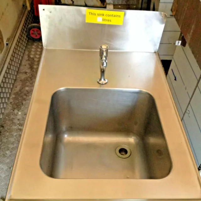 Commercial All Stainless Steel Catering Single Bowl Sink With Tap--Used 2