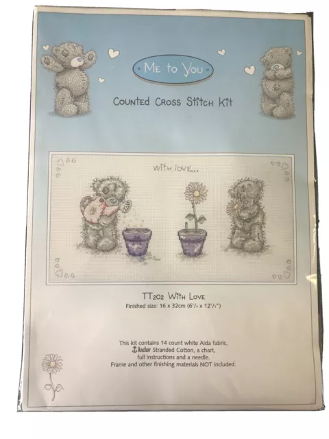 Tatty Teddy Me To You Counted Cross Stitch Kit - With Love