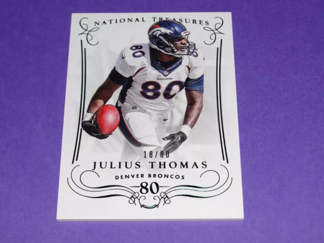 2014 Trésors nationaux JULIUS THOMAS #1 numéros siècle SP/80 Broncos-Jaguars