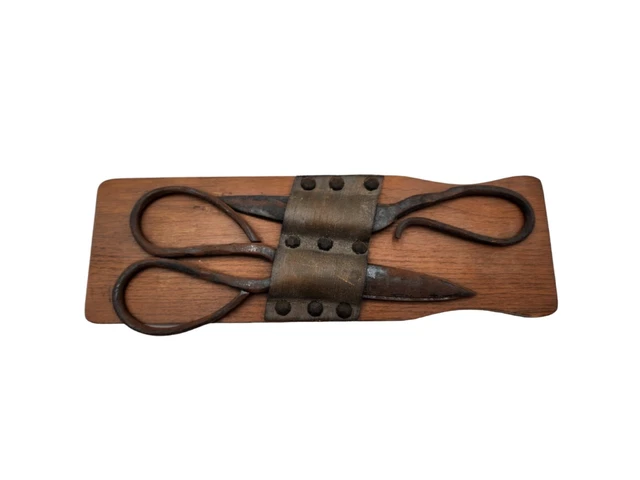 Large Antique Shears Scissors Hand Forged Blacksmith Primitive Sheep Shears