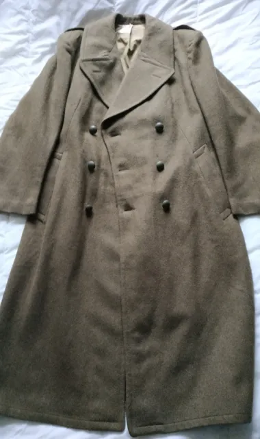 manteau capote militaire laine Kaki uniforme WW2 Indochine Algérie French armée