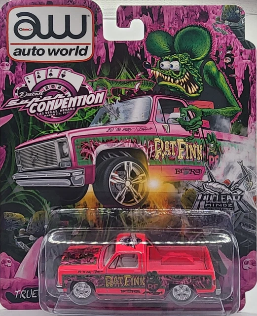 Auto World Hoc Super Convention 2023 Pink Rat Fink Chevy Square Body Pick-Up! X