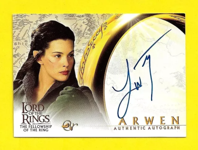 Topps Lord of the Rings The Fellowship of the Ring Autograph Liv Tyler as Arwen