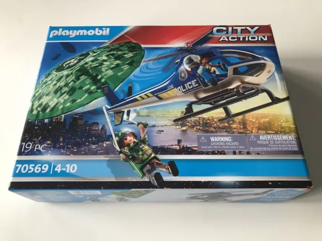 Hélicoptère de police et parachutiste Playmobil City Action 70569
