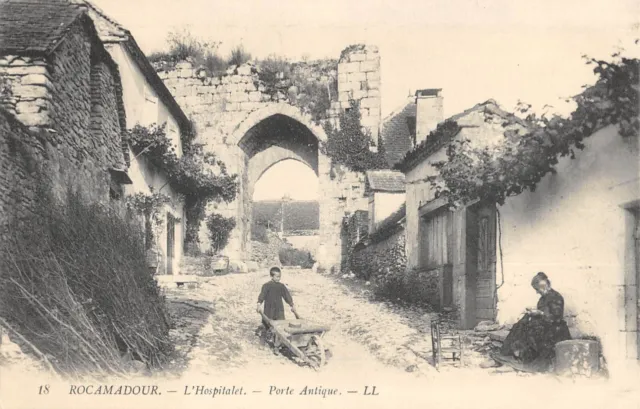 Cpa 46 Rocamadour L'hospitalet Porte Antique