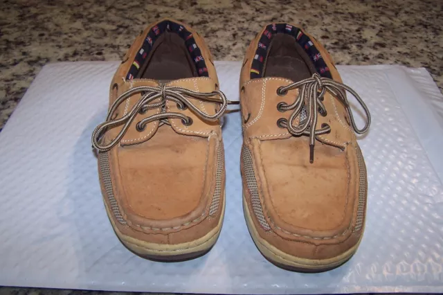 https://www.picclickimg.com/P9UAAOSwhfdlgc-s/Reel-Legends-Mens-Leather-Canvas-Boat-Shoes-Size.webp