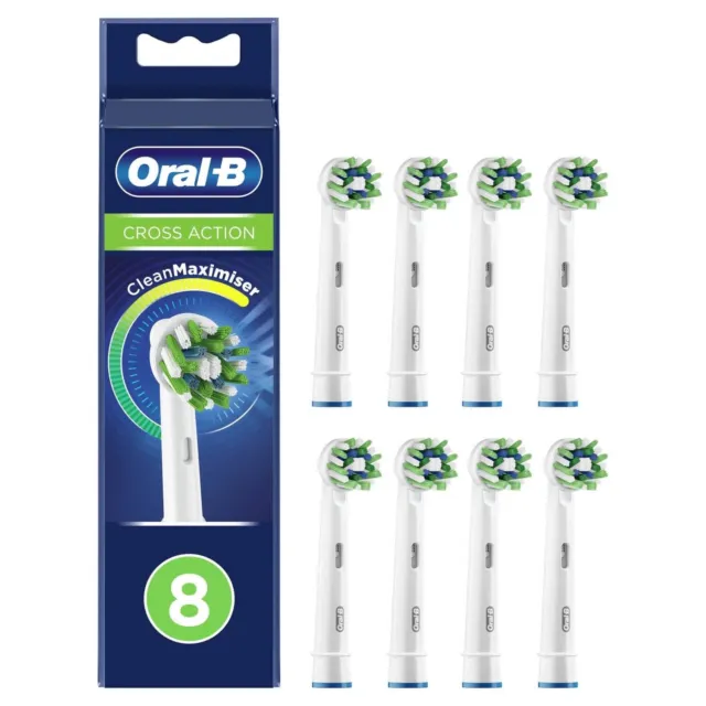 Oral-B CrossAction 8 weiße saubere Maximierer elektrische Zahnbürstenköpfe - neues Angebot