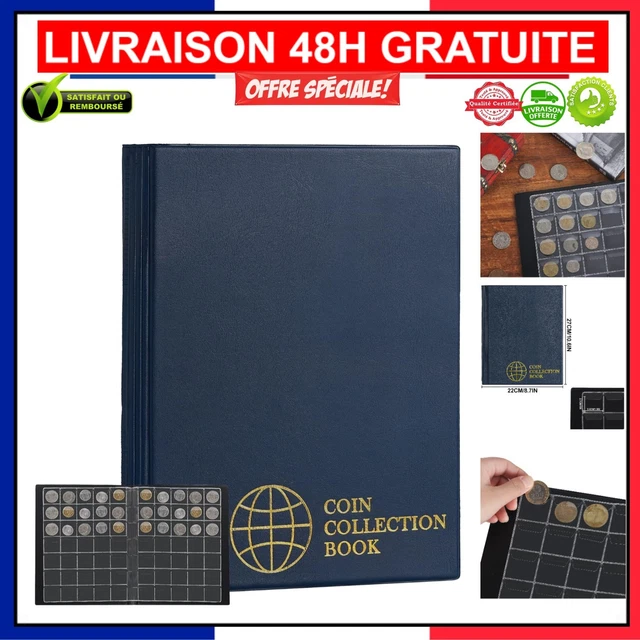 PELLER'S Album de collection 60 pochettes pour pièces jusqu'à 48 mm - Classeur S, 10 feuilles - Beaux-Arts et Loisirs créatifs