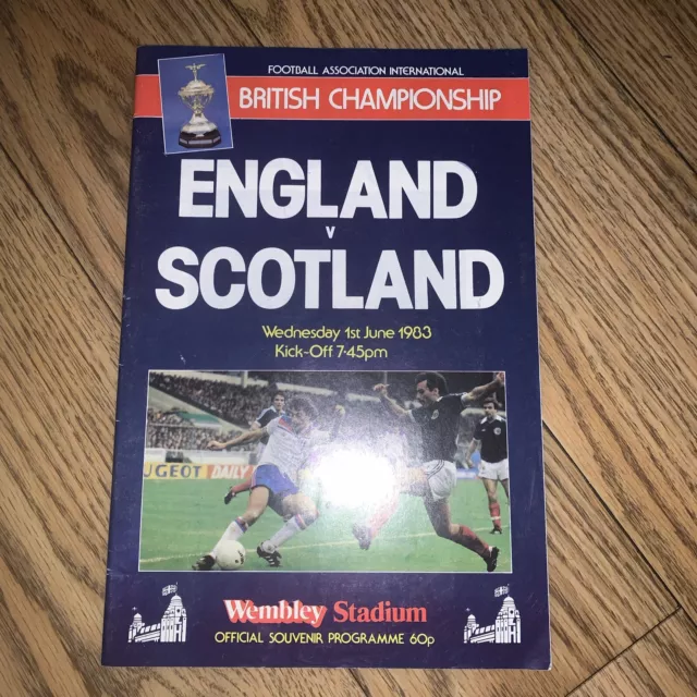 England v Scotland British Championsip  Football program 01 June 1983 at Wembley