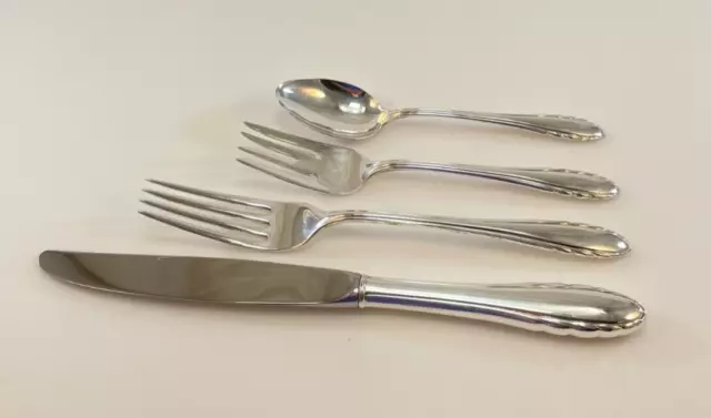 Gorham Lyric Sterling Silver 4 Piece Place Setting - Dinner Size - No Monogram