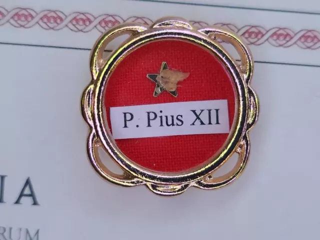 Reliquary Relic of P. Pius XII with Certificate 1st class