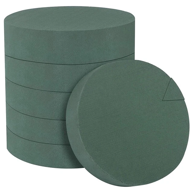 6Pcs Flower Foam Blocks,6.5Inch Round Dry Floral Foam for Artificial Flower C5A1