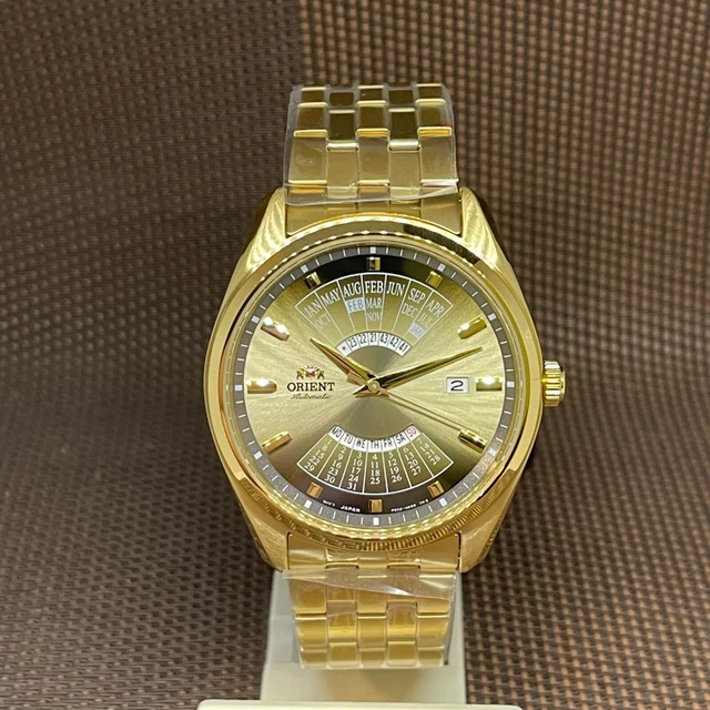 ORIENT RABA0001G10B MULTI Year Calendar Gold Tone Analog Automatic Men