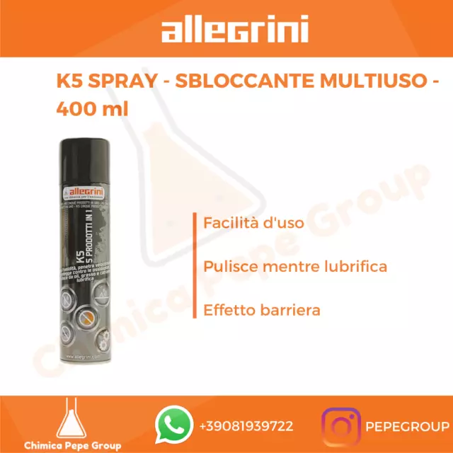 K5 SPRAY 400 ml Allegrini - SBLOCCANTE MULTIUSO