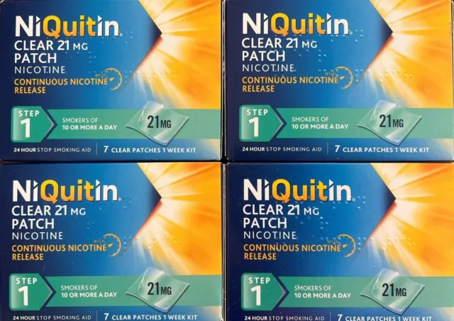 Niquitin Patch Nicotine Parches 14/21 mg * 28 patches *4x7* VACACIONES 04-20/04