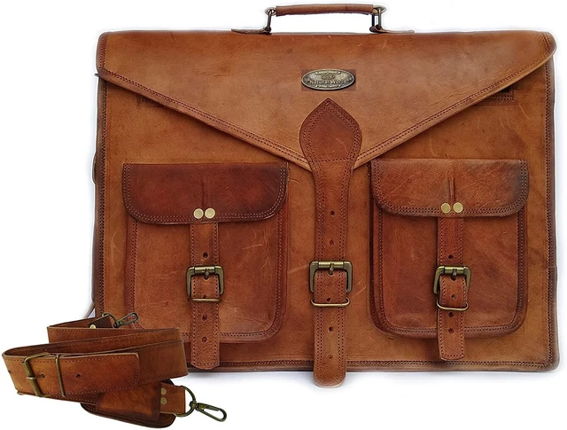 Femme Authentique Vintage Ciré Cuir Sacoche Épaule Ordinateur Portable Cadeau