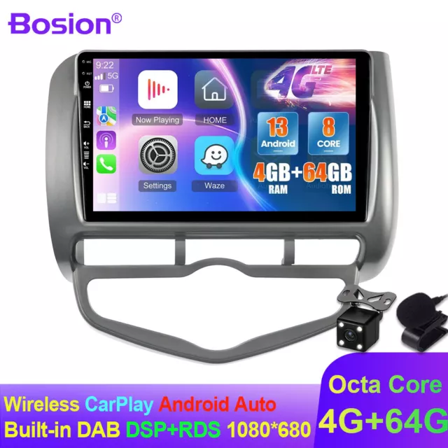 9'' Autoradio Für Honda FIT City JAZZ 02-08 Android 13 GPS DSP CarPlay 4+64G IPS