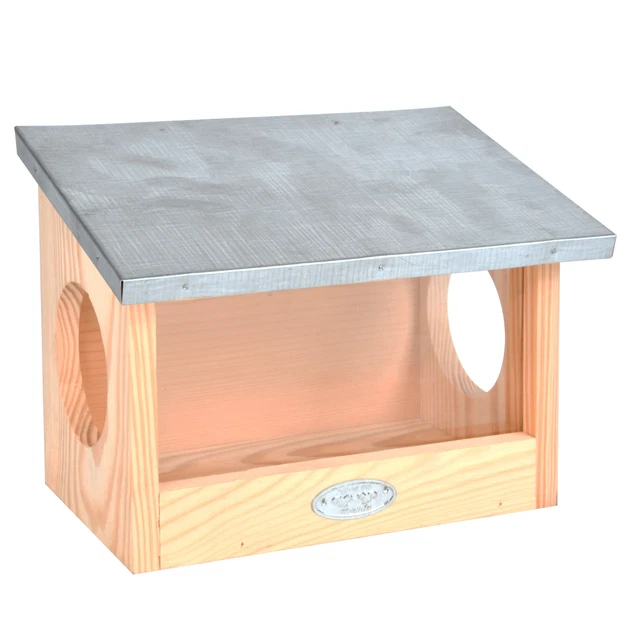 Scoiattoli Dispenser Mangime Cibo Mangiatoia Garten Cassetta Nido Zinkdach