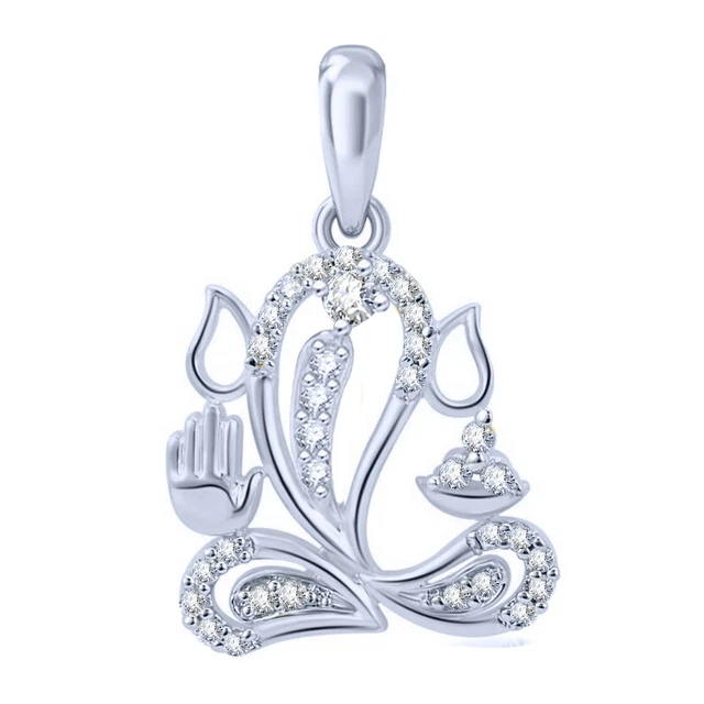 Indisch Traditionell 925 Pure Sterlingsilber Ganesha Ganpati Anhänger Für Unisex