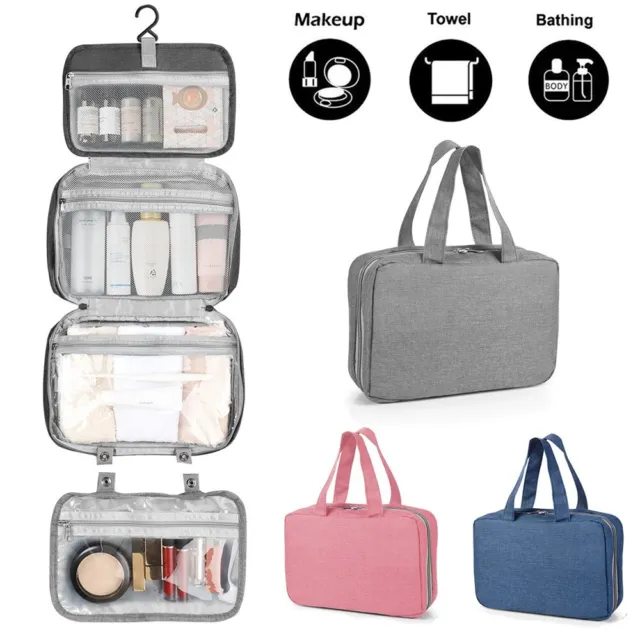 Women Travel Cosmetic Makeup Bag Toiletry Hanging Organizer Storage Case Pouch