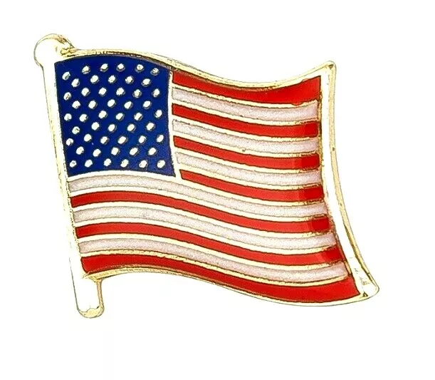 USA Flag Badge Pin US American United States Enamel Lapel