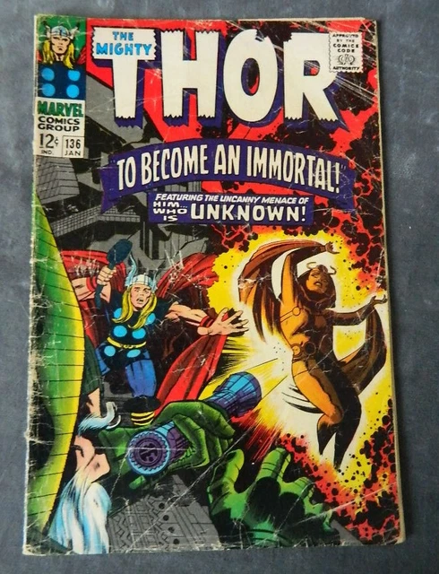 The Mighty Thor #136 1St Sif & Living Unknown! Silver Age Marvel Comics 1967