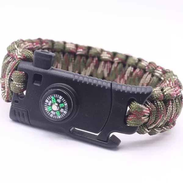 Gadget Airsoft Pulsera Paracord Supervivencia Con Brújula Y Silbato multi3