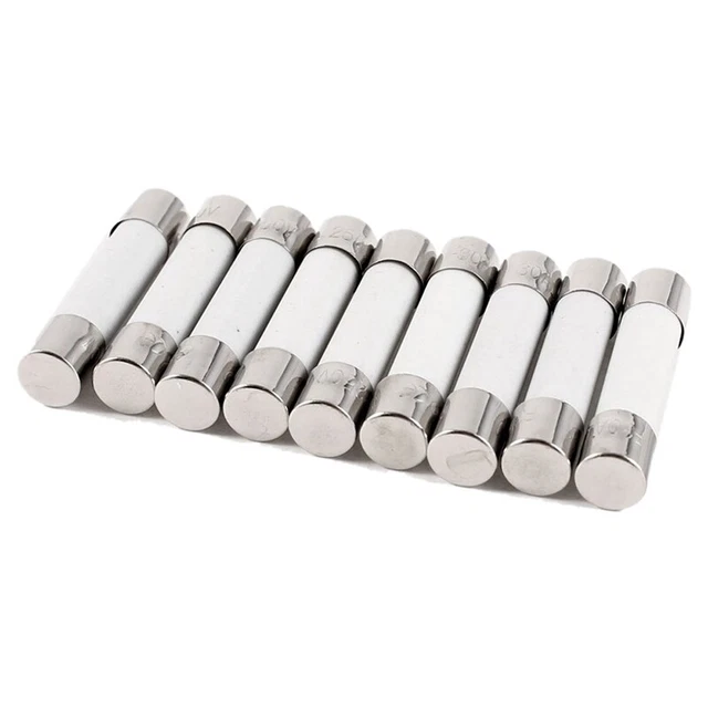 10 Pcs 250V 30A 6x30mm Cylindrical Ceramic Tube Fuses Link R9S9S9