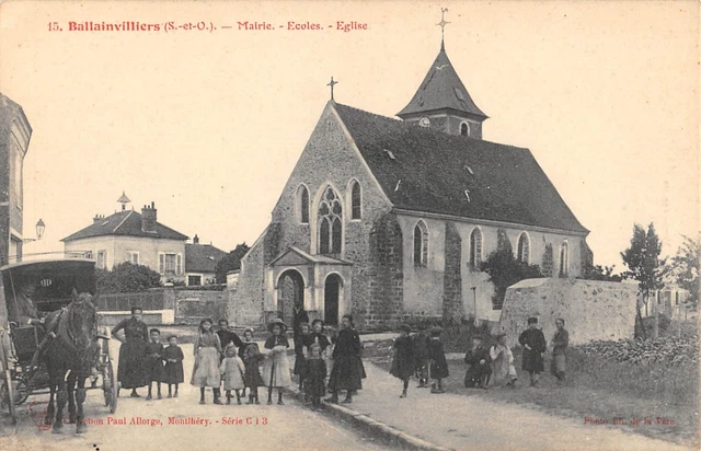 Cpa 91 Ballainvilliers / Mairie / Ecoles / Eglise / Enfants