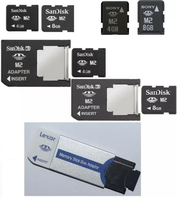 Speicherkarte Memory stick Pro, Memory stick Produo, micro M2, 2 GB, 4 GB , 8GB