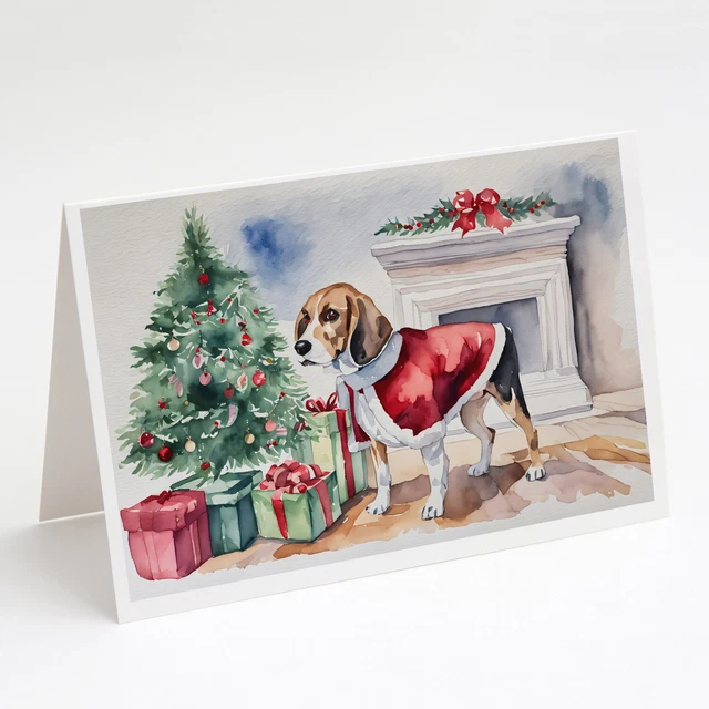 Beagle Christmas Greeting Cards and Envelopes Pack of 8 DAC1245GCA7P