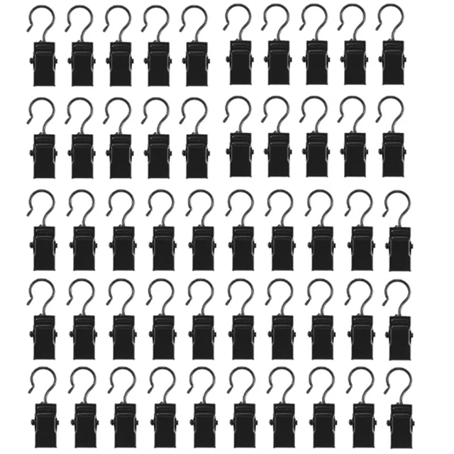 50 Stück Weihnachtslicht-Clips Metall - Wiederverwendbare Dachrinnenhaken