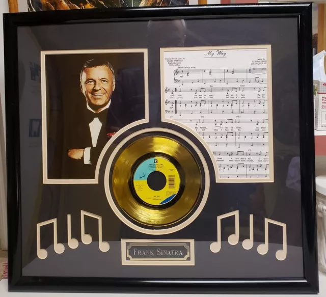 Frank Sinatra  Framed 45 Gold Record Display - 21 1/2 by 23 1/2  inches