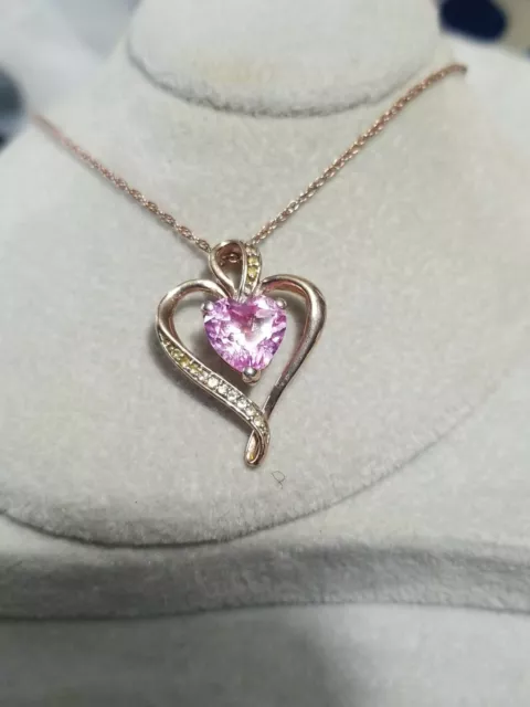 Kay jewelers pink on sale heart necklace