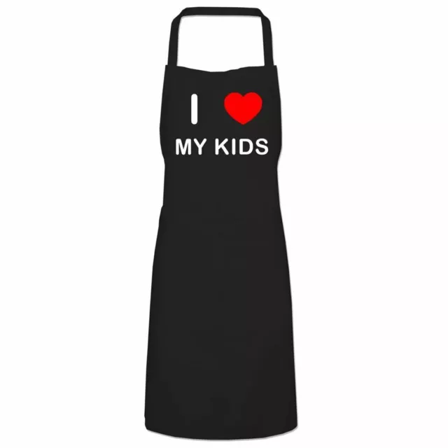 I Love My Kids - Delantal babero de calidad para cocineros elige el color