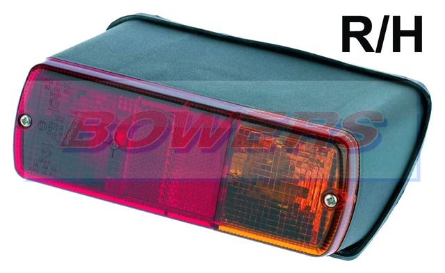 2 Feux Arrière Pour Tracteur – Compatible Case, David Brown, Fiat, Ford, New Holland, 12V, Dimensions 199x85x145 Mm.