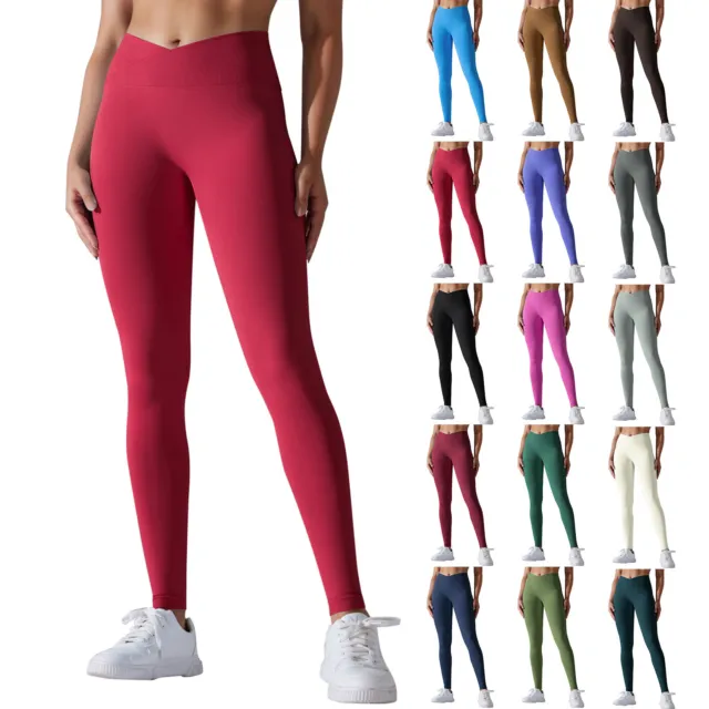 LEGGINGS FOR WOMEN Butt Lifting Yoga Pants Stretch High Waist Tight  Trousers AU $22.98 - PicClick AU