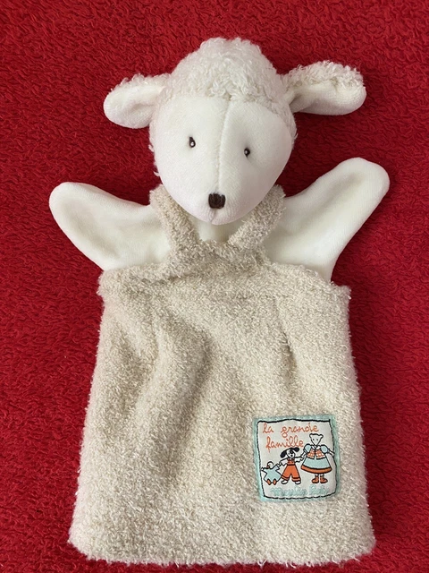 Doudou Peluche Marionnette Moulin Roty Mouton La Grande Famille Neuf