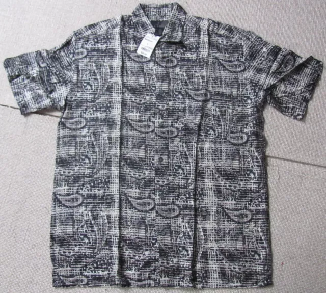J. Ferrar Men’s Casual Shirt Medium Short Sleeves JC Penny NEW NWT 29K