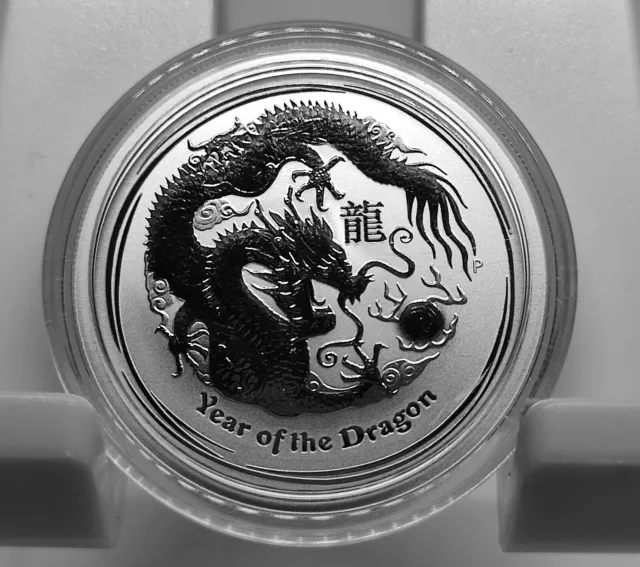 2012 Australian Lunar Year of the dragon  1/2 once argent oz silver