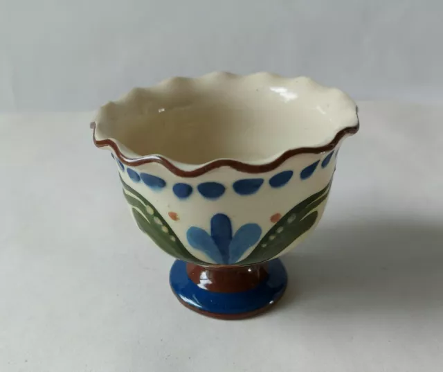 Vintage Longpark Torquay Pottery Pedestal Sugar Bowl Be Aisy With Tha Sugar