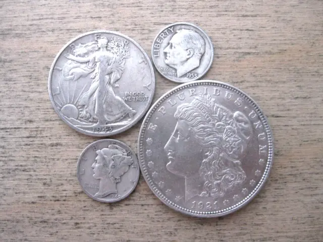 $1.70 Face Value US Coin Lot * 90% silver