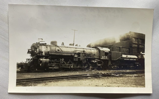 Vintage Photograph From 1900’s Locomotive Train 972 Southern Pacific Lines B&W