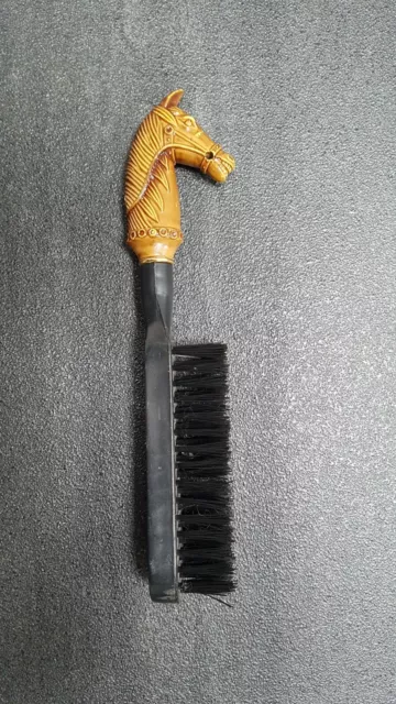 Vintage Clothes Brush Horse Head Handle