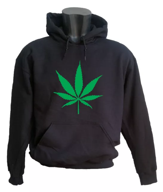 Felpa Con Cappuccio Unisex  "Weed " Funny Donna Uomo Cannabis Marijuana