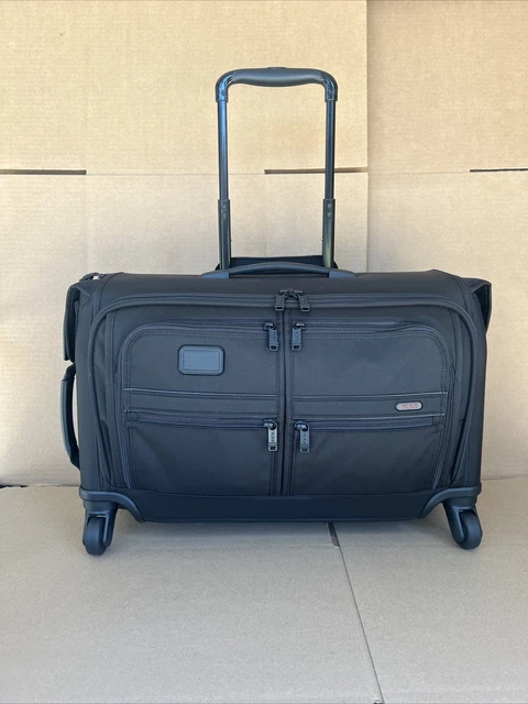 Tumi Alpha Garment 4 Wheeled Carry On Rolling Bag $925 Black 22303038