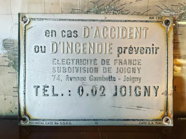 Enseigne Panneau Panonceau Assurances Français Publicité Vintage Moderne